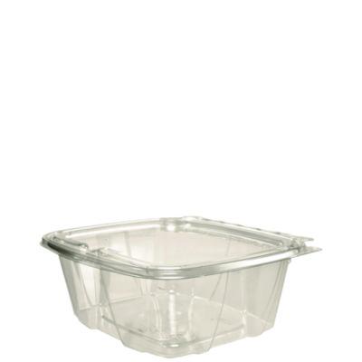 DCCCH32DERF ClearPac SafeSeal rPET Tamper-Resistant/Evident Containers, Embossed Bottom, 32 oz, 6.37 x 7.15 x 2.58, Clear, 200/Carton