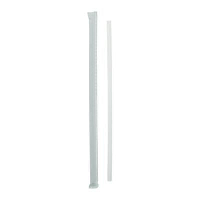 PCTYSTWG1026 Giant Paper-Wrapped Straw, 10.25", Polypropylene, Translucent, 1,800/Carton