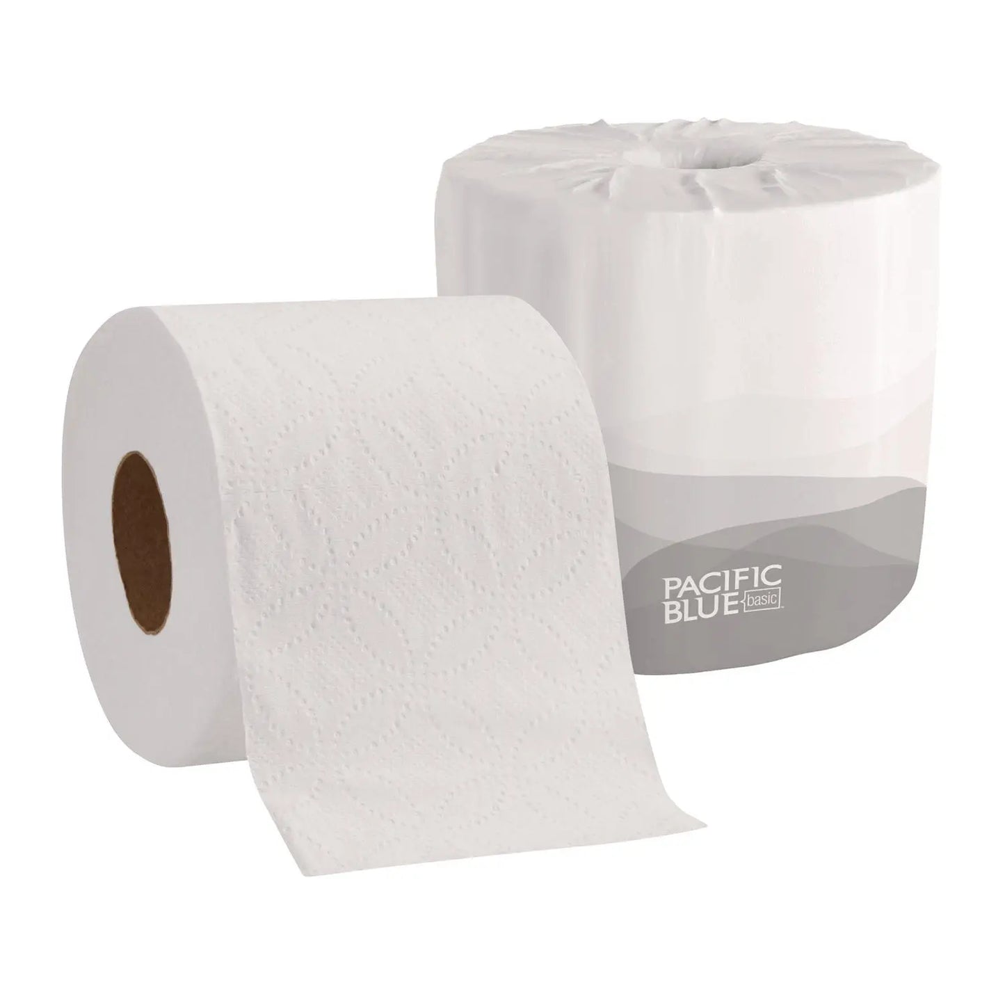 GPC1988001 Pacific Blue Basic Bathroom Tissue, Septic Safe, 2-Ply, White, 550 Sheets/roll, 80 Rolls/carton Georgia Pacific Professional