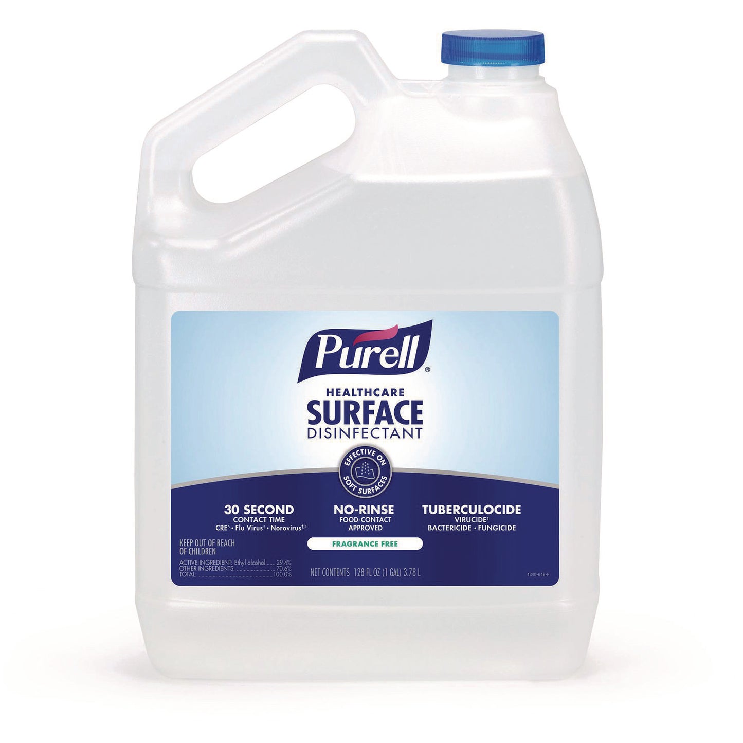 GOJ434004EA Healthcare Surface Disinfectant, Fragrance Free, 128 Oz Bottle