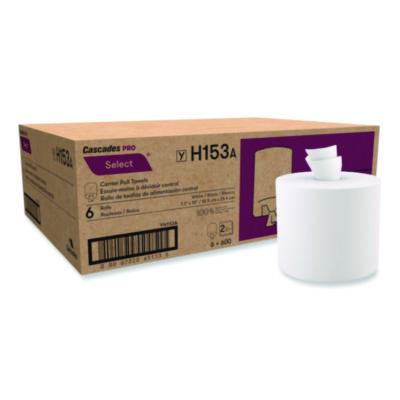 CSDH153 Select Center-Pull Paper Towels, 2-Ply, 7.3 x 10, White, 600/Roll, 6 Rolls/Carton CASCADES TISSUE GROUP