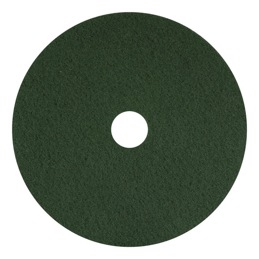 AM7400313 Scrubbing Pads, 13", Green, 5/Carton