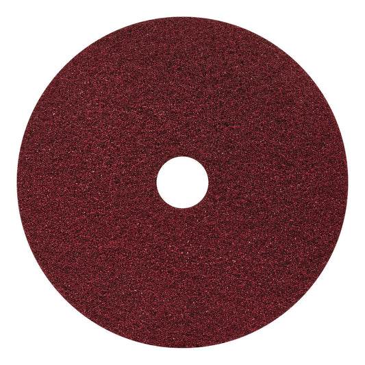 AM7442120 Black Diamond 400 Heavy-Duty Cleaning Pad, 20" Diameter, 400 Grit, Black/Red, 2/Carton