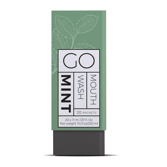 GMHMW20 Individual Mouthwash Packets, Display Pack, Mint Flavor, 0.37 oz Packet, 20/Pack Go Mouthwash