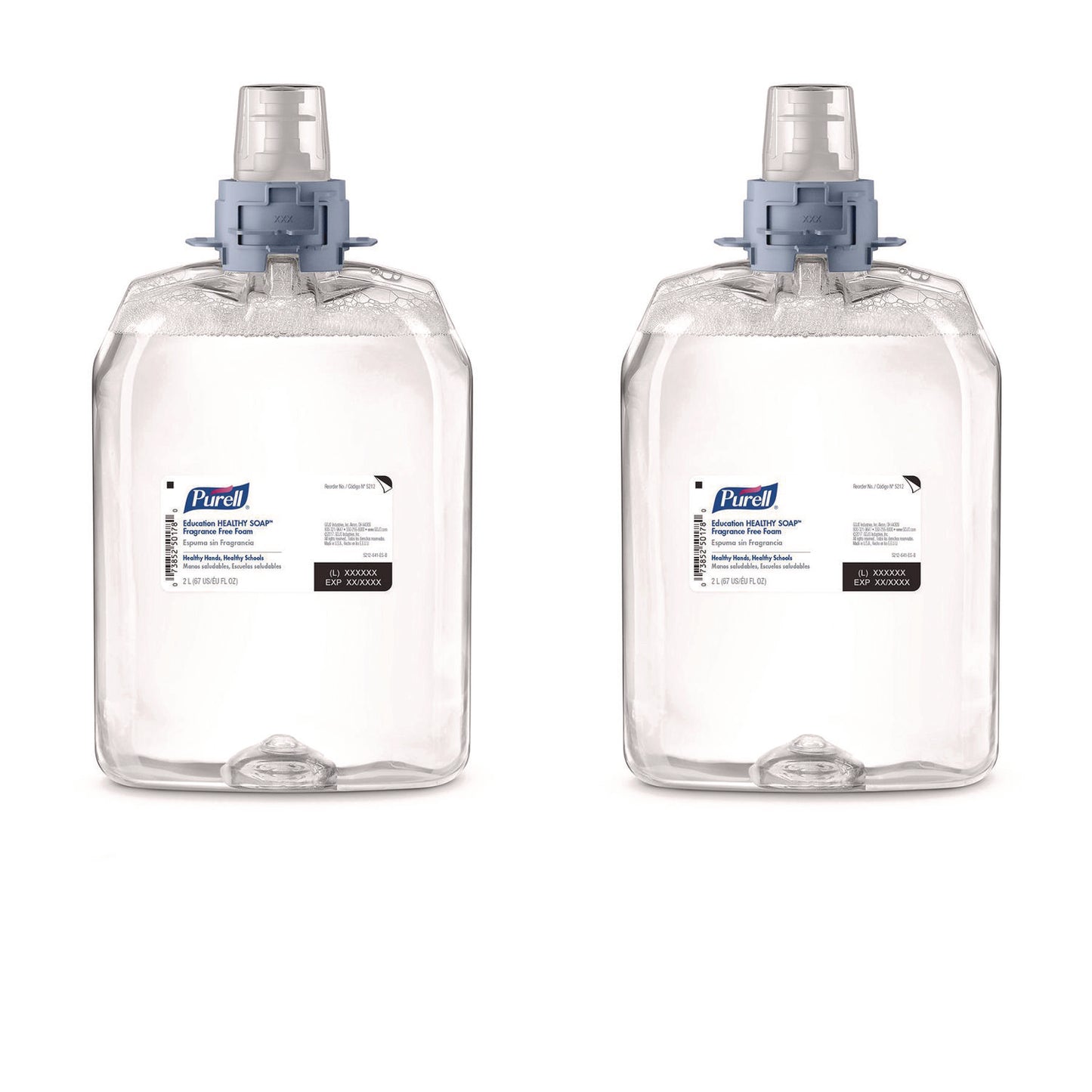 GOJ521202 Education HEALTHY SOAP Fragrance Free Foam Refill, Unscented, 2,000 mL, 2/Carton