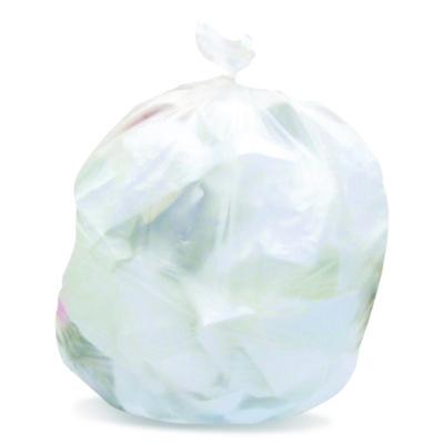 HER421061 High-Density Waste Can Liners, 33 gal, 22 mic, 33" x 40", Natural, Roll, 25 Bags/Roll, 10 Rolls/Carton HERITAGE