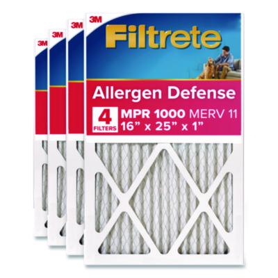 MMM98014CA Allergen Defense Air Filter, MERV 11, MPR 1000, 16 x 25, 4/Carton 3M/COMMERCIAL TAPE DIV.