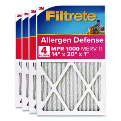 MMM98054CA Allergen Defense Air Filter, MERV 11, MPR 1000, 14 x 20, 4/Carton 3M/COMMERCIAL TAPE DIV.