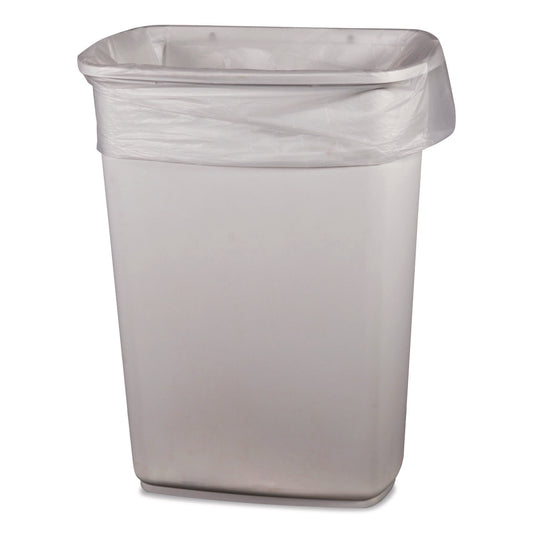 HERH6639YCRAC Linear Low-Density Can Liners, 33 gal, 1 mil, 33" x 39", Clear, 150/Carton