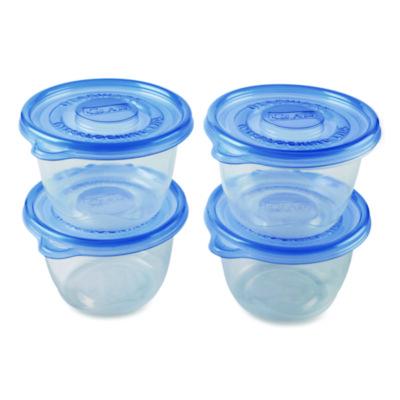 CLO134347 To Go Lunch Containers, 2 Compartments, 32 oz, Plastic, 4/Pack