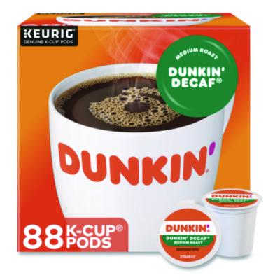 GMT400846 K-Cups, Dunkin' Decaf, 0.37 oz, 22/Box, 4 Boxes/Carton