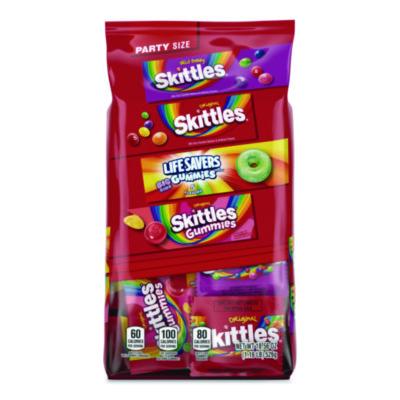 MRSMMM29716 Skittles, Skittles Gummies and Life Savers Gummies Party Pack, Assorted, 18.56 oz Bag