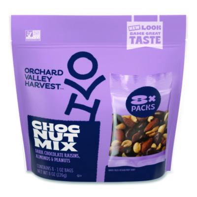 OVHJOH36636 Chocolate Raisin Nut Mix, (8) 1 oz Bags