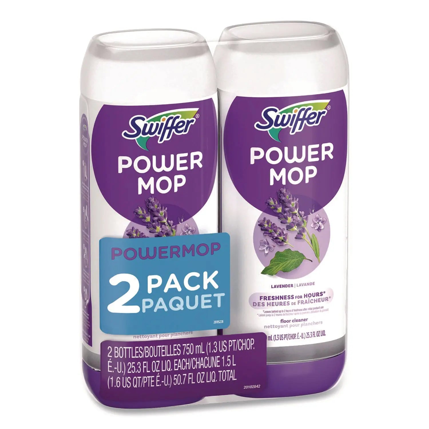 PGC08423 PowerMop Refill Cleaning Solution, Lavender Scent, 25.3 oz Refill Bottle, 2/Pack Swiffer