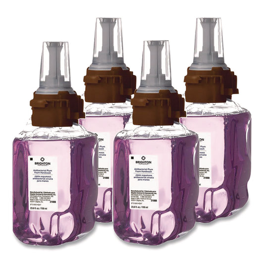 GOJBPR50956 Antibacterial Foaming Hand Soap Refill for ADX-7 Dispenser, Plum Scent, 700 mL, 4/Carton