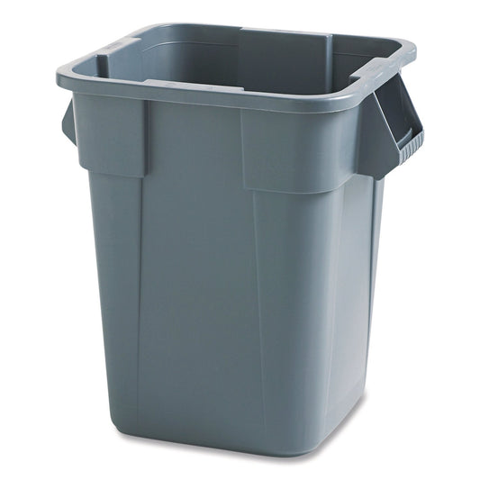 RCP353600GY Square Brute Container, 40 gal, Polyethylene, Gray RUBBERMAID COMMERCIAL PROD.