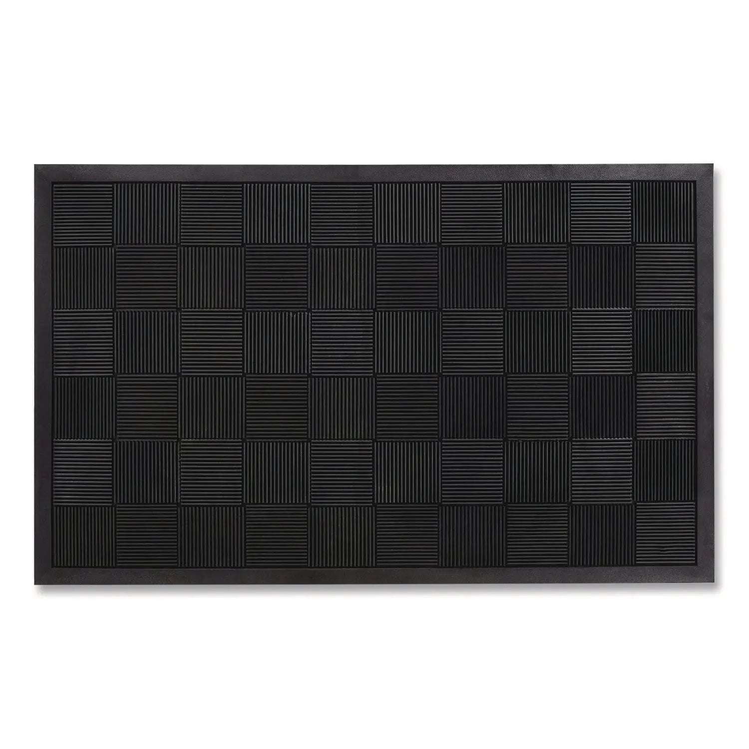 MLLPARQUET3X5 Parquet Scraper Mat, Black Blade Ribbed Rubber Surface, 36