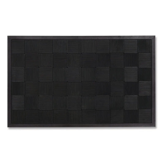 MLLPARQUET3X5 Parquet Scraper Mat, Black Blade Ribbed Rubber Surface, 36