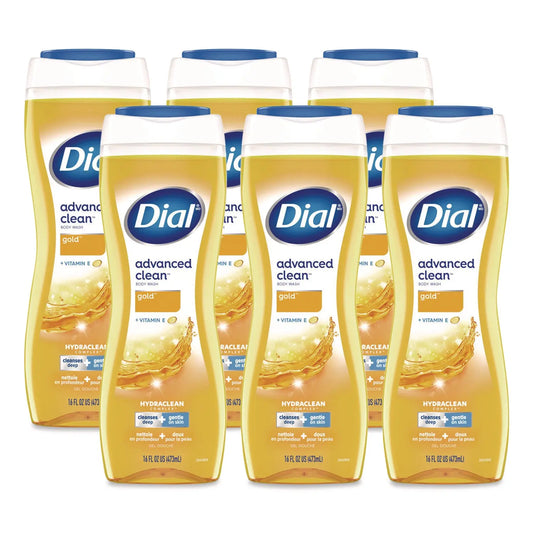 DIA09119 Body Wash Advanced Clean Gold, Original Gold Scent, 16 oz, 6/Carton Dial