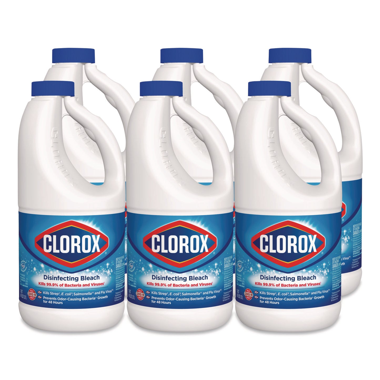 CLO32260 Concentrated Regular Disinfecting Bleach, 43 oz Bottle, 6/Carton