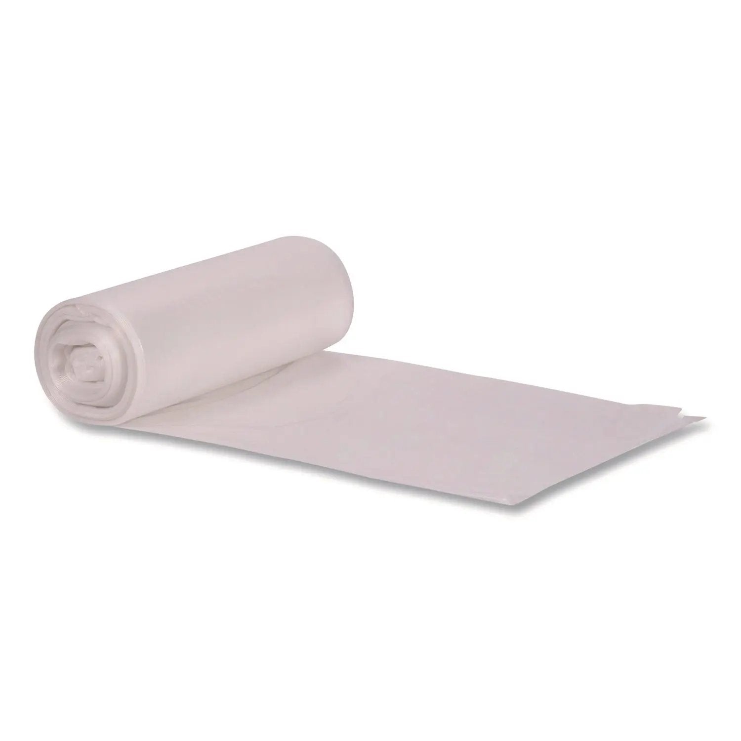 BWK375013CL Low-Density Waste Can Liners, 44 gal, 1.3 mil, 37 x 50, Clear, Perforated Roll, 100/Carton Boardwalk