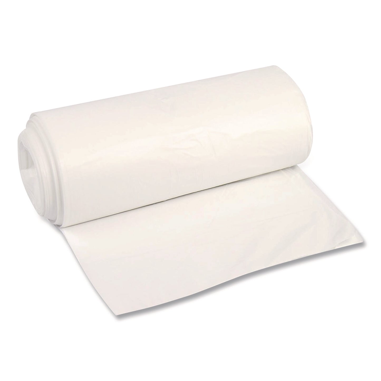 BWK404812N High-Density Can Liners, 45 gal, 12 mic, 40 x 48, Natural, Perforated Roll, 250/Carton