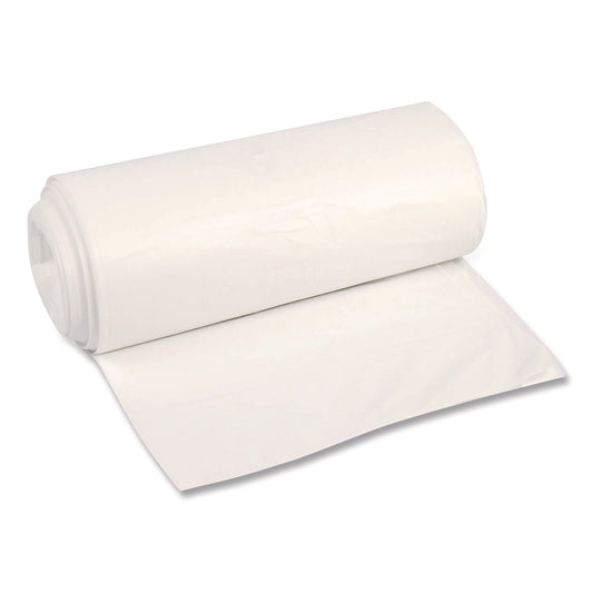 BWK404812N High-Density Can Liners, 45 gal, 12 mic, 40 x 48, Natural, Perforated Roll, 250/Carton