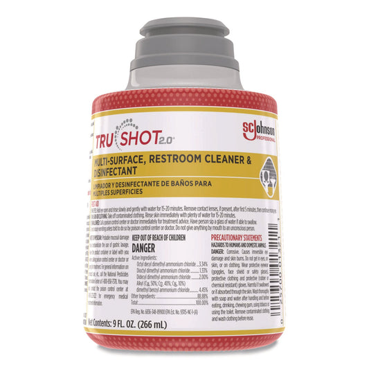 SJN379850 TruShot 2.0 Disinfectant Multisurface Cleaner, Fresh Scent, 9 oz Cartridge, 4/Carton SC Johnson Professional