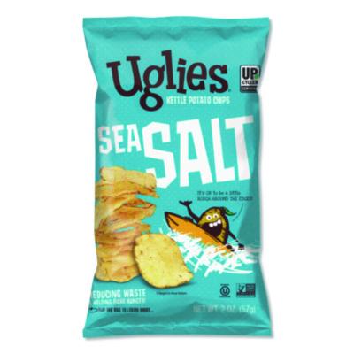 UGLDFN26102 Kettle Potato Chips, Sea Salt, 2 oz Bags, 24/Carton