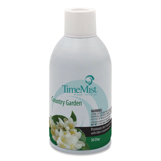 TMS1042786EA Premium Metered Air Freshener Refill, Country Garden, 7.1 oz Aerosol Spray TimeMist