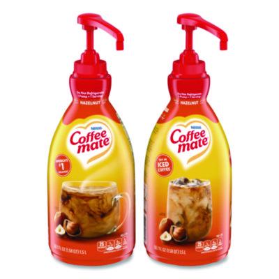 NES31831CT Liquid Coffee Creamer, Hazelnut, 1.5 L Pump Bottle, 2/Carton