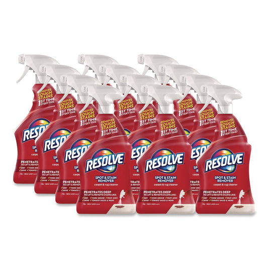 RAC00601CT Triple Oxi Advanced Trigger Carpet Cleaner, Fresh Linen, 22 oz Spray Bottle, 12/Carton RESOLVE