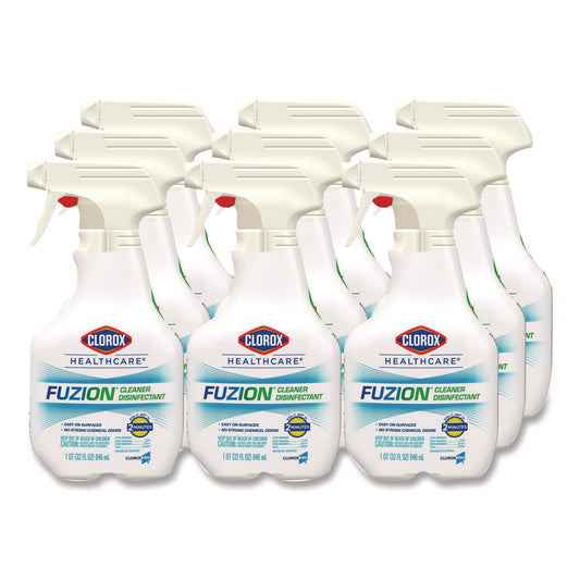 CLO31478 Fuzion Cleaner Disinfectant, Unscented, 32 Oz Spray Bottle, 9/carton