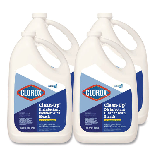 CLO35420CT CloroxPro Clean-Up Disinfectant Cleaner with Bleach, 128 oz Refill Bottle, 4/Carton