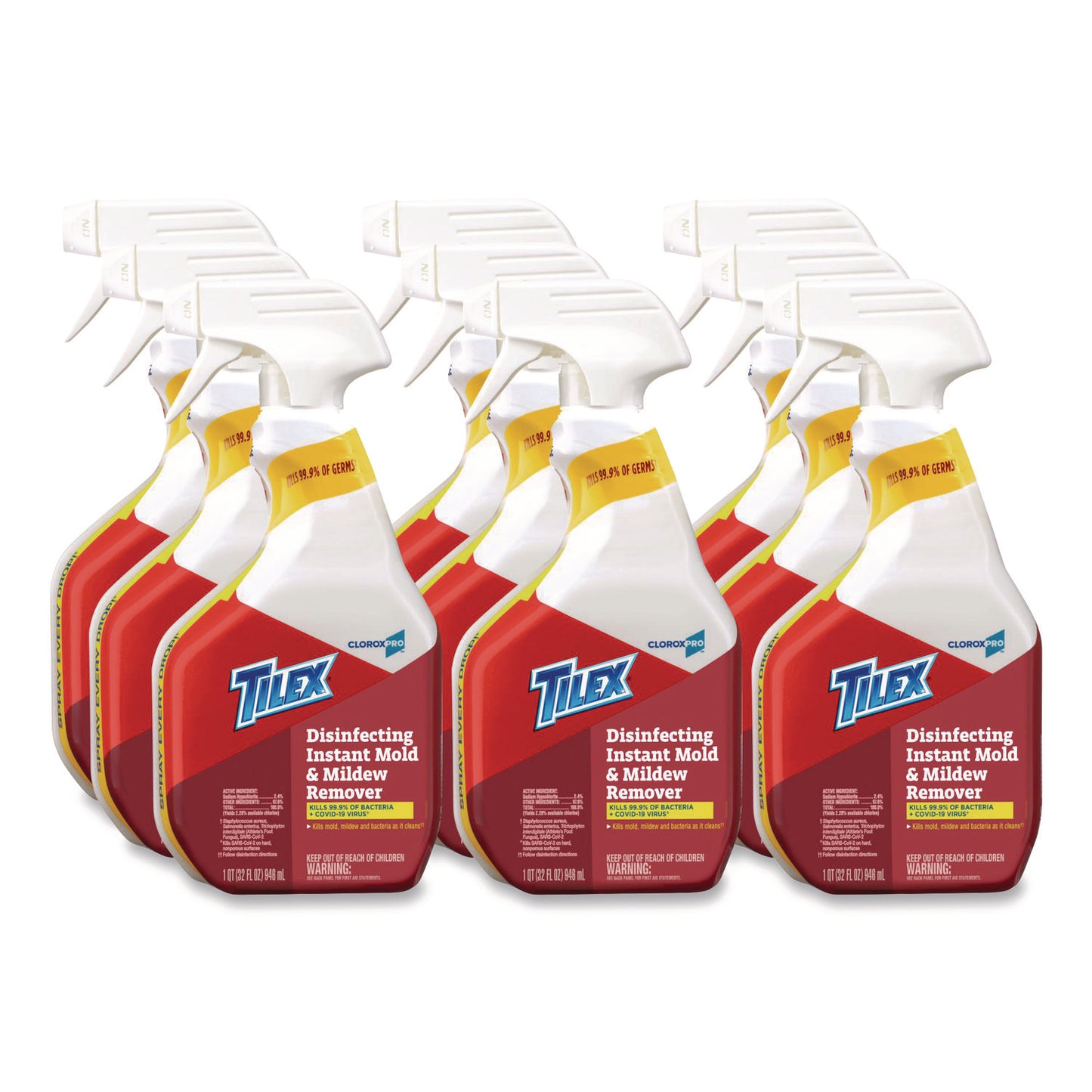 CLO35600CT CloroxPro Disinfecting Instant Mold and Mildew Remover, 32 oz Smart Tube Spray, 9/Carton