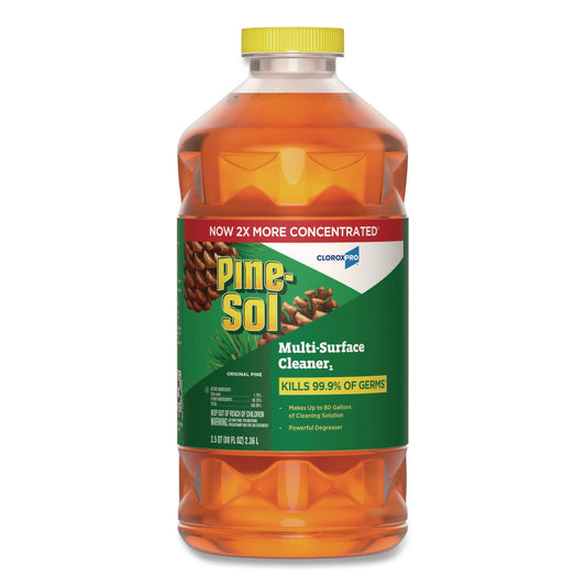 CLO60606EA CloroxPro Multi-Surface Cleaner Disinfectant Concentrated, Original Pine, 80 oz Bottle