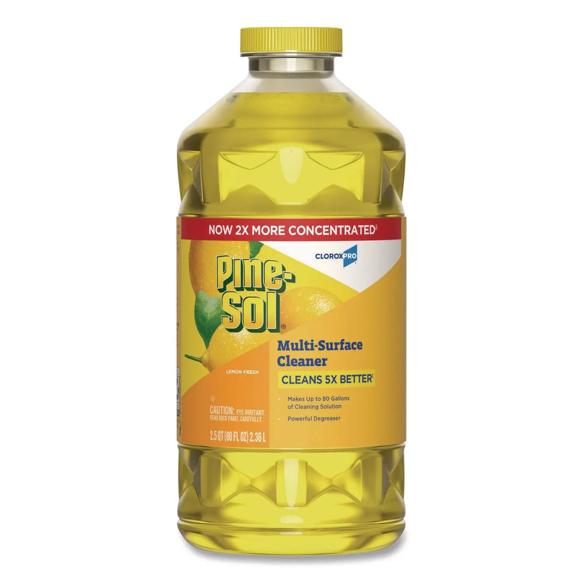 CLO60607EA CloroxPro Multi-Surface Cleaner Concentrated, Lemon Fresh Scent, 80 oz Bottle Pine-Sol