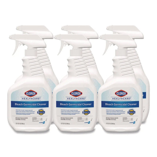 CLO68970 Bleach Germicidal Cleaner, 32 Oz Spray Bottle, 6/carton Clorox Healthcare