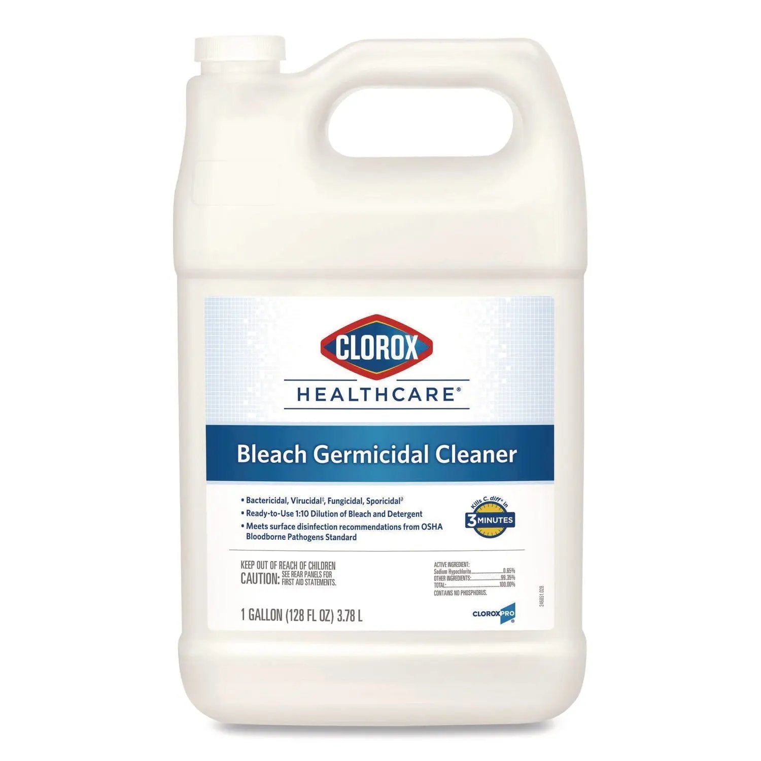 CLO68978EA Bleach Germicidal Cleaner, 128 Oz Refill Bottle Clorox Healthcare