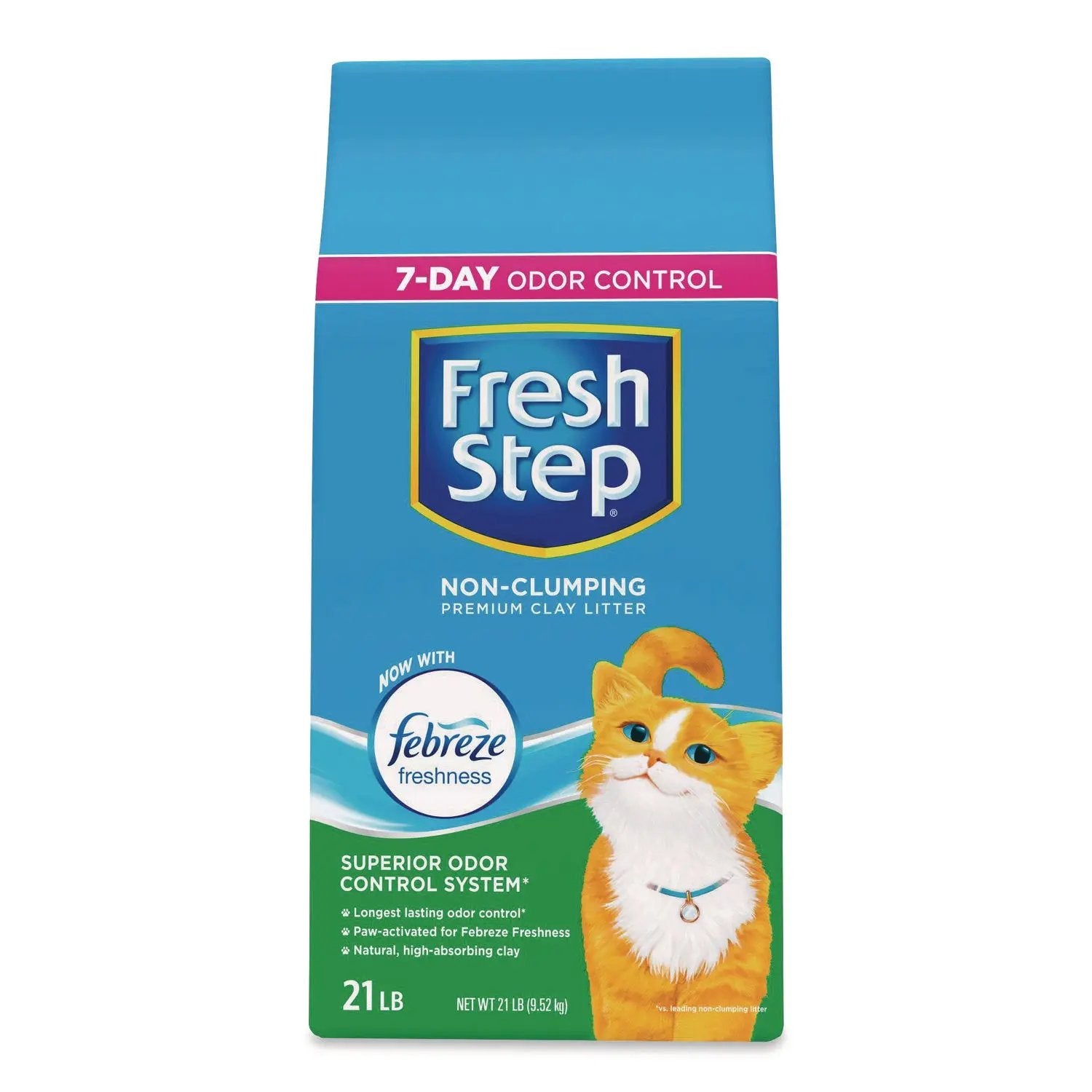 CLO100446000000 Non-Clumping Premium Cat Litter with Febreze Freshness, 21 lbs Fresh Step