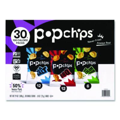 GRR22001998 Potato Chips, Variety Pack, Barbeque, Sea Salt, Sour Cream and Onion, 0.8 oz Bag, 30/Pack