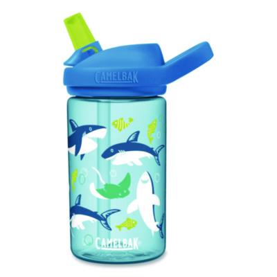 WLB2472402041 Eddy + Kids Water Bottle, Sharks and Rays Design, 14 oz, Multicolor