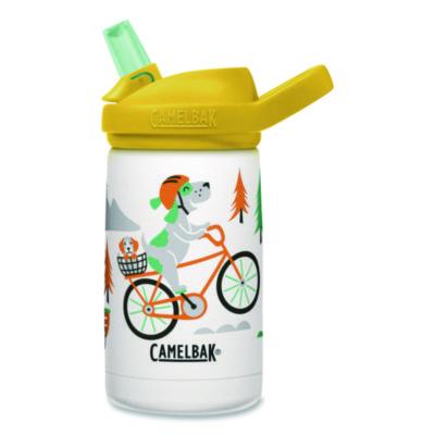 WLB2665107035 Eddy + Kids Water Bottle, Biking Dogs Design, 12 oz, Multicolor