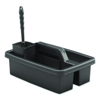 SUAHKCTBKIT Toilet Brush Caddy Kit, 8" Handle, Black