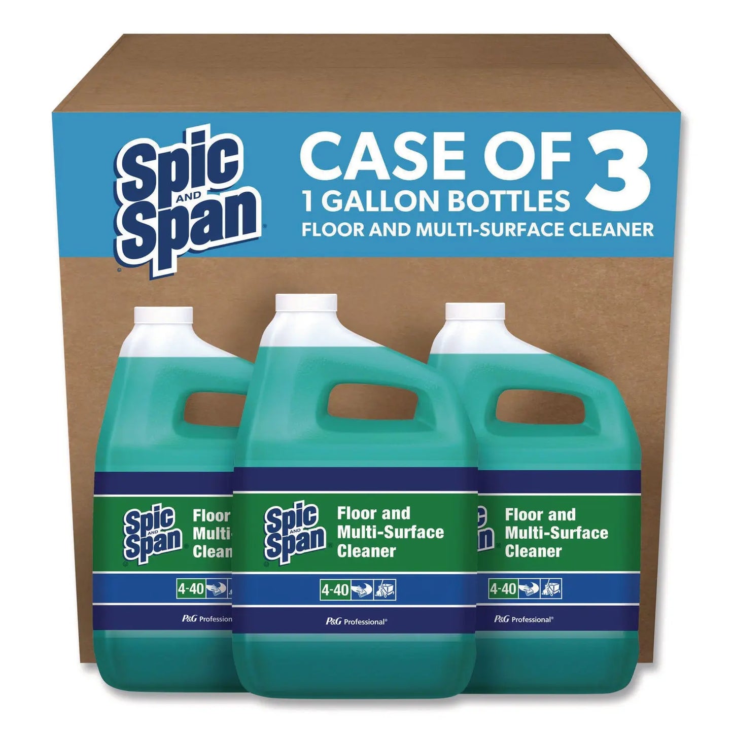 PGC02001 Liquid Floor Cleaner, 1 Gal Bottle, 3/carton Spic and Span