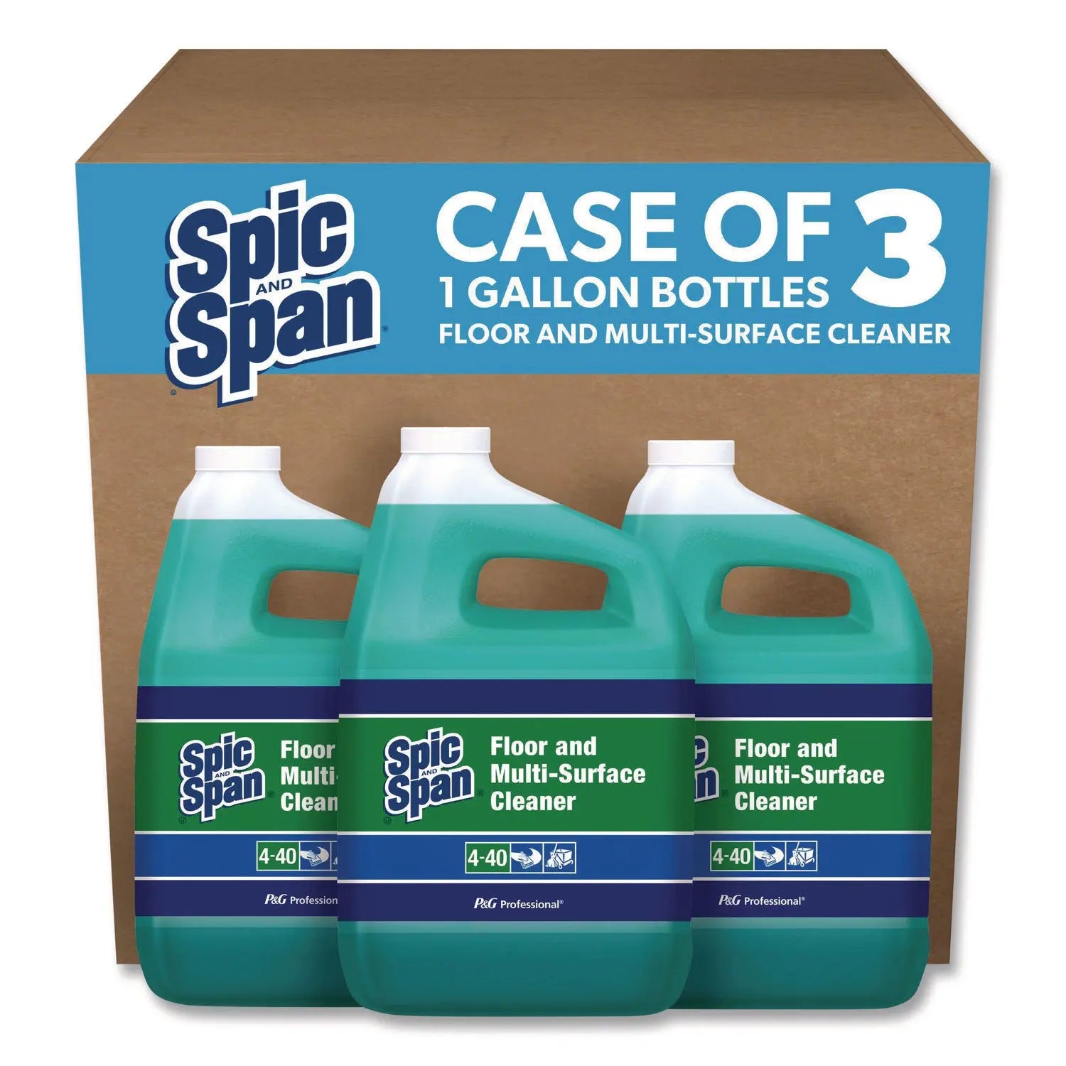 PGC02001 Liquid Floor Cleaner, 1 Gal Bottle, 3/carton Spic and Span