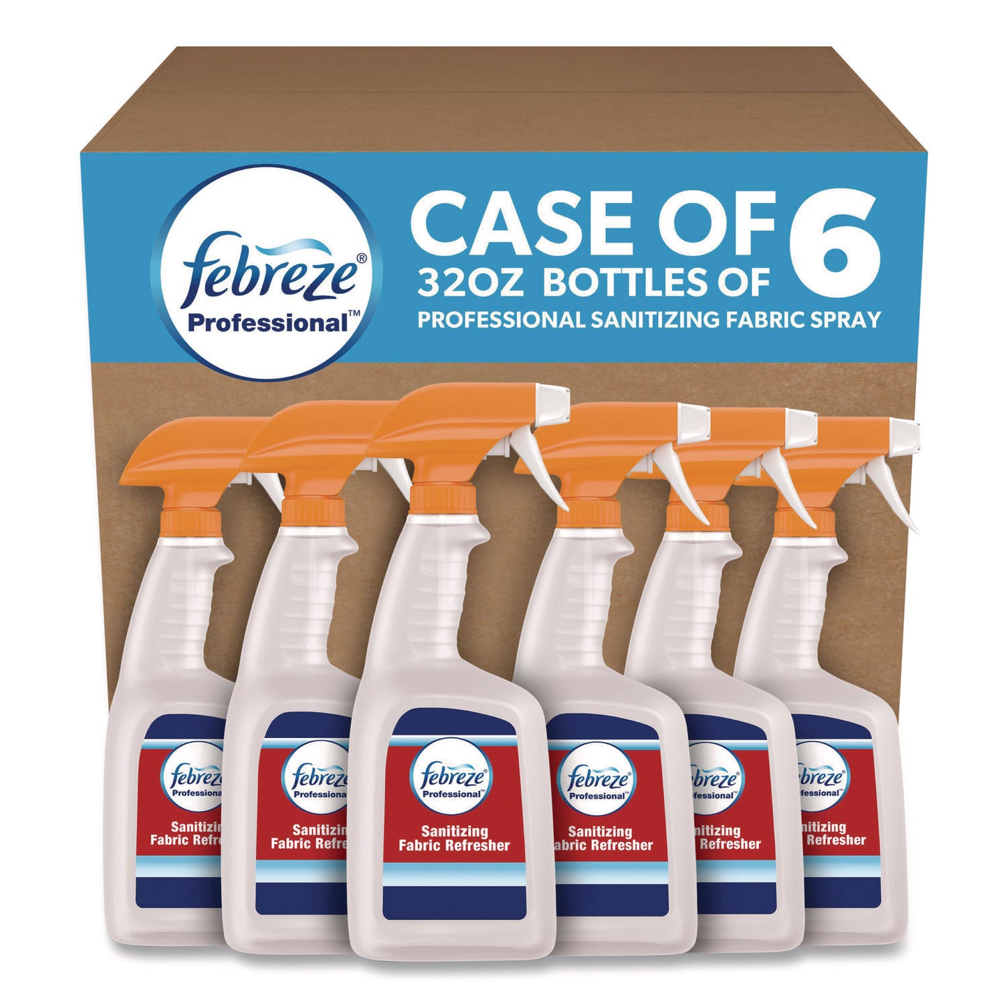 PGC07309 Professional Sanitizing Fabric Refresher, Light Scent, 32 Oz Spray Bottle, 6/carton