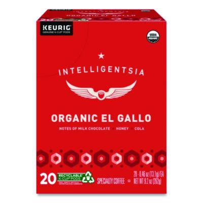 GMT0154 El Gallo Organic Coffee K-Cups, Light Roast, 20/Box