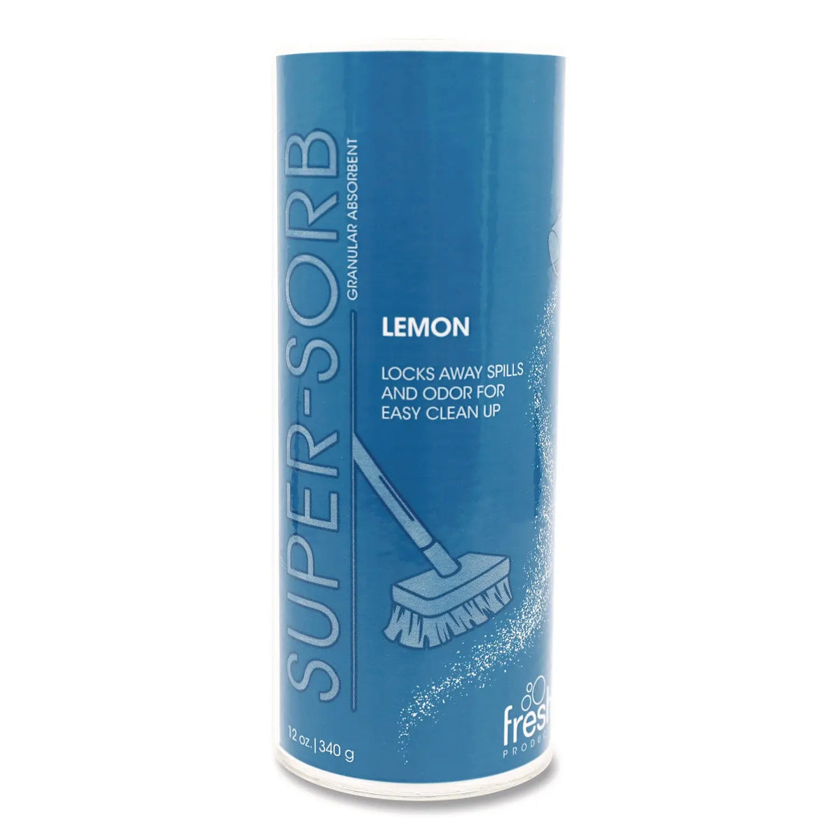 FRS614SSEA Super-Sorb Liquid Spill Absorbent, Lemon Scent, 720 oz Absorbing Volume, 12 oz Shaker Can Fresh Products