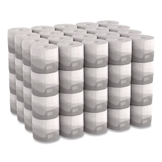 GPC1458001 Pacific Blue Basic Bathroom Tissue, Septic Safe, 1-Ply, White, 1,210 Sheets/roll, 80 Rolls/carton Georgia Pacific Professional
